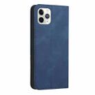 Skin Feel Magnetic S-type Solid Color Horizontal Flip Leather Case with Holder & Card Slot & Wallet For iPhone 11 Pro Max(Blue) - 3