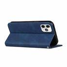 Skin Feel Magnetic S-type Solid Color Horizontal Flip Leather Case with Holder & Card Slot & Wallet For iPhone 11 Pro Max(Blue) - 5