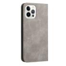 Skin Feel Magnetic S-type Solid Color Horizontal Flip Leather Case with Holder & Card Slot & Wallet For iPhone 12 Pro Max(Grey) - 3