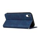For iPhone XR Skin Feel Magnetic S-type Solid Color Horizontal Flip Leather Case with Holder & Card Slot & Wallet(Blue) - 5
