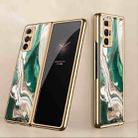 For Xiaomi Mi Mix Fold GKK Marble Pattern Electroplating Painted Glass Case(Marble 04) - 1
