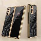For Xiaomi Mi Mix Fold GKK Marble Pattern Electroplating Painted Glass Case(Marble 08) - 1