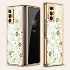 For Xiaomi Mi Mix Fold GKK Floral Pattern Electroplating Painted Glass Case(Floral 01) - 1