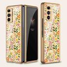 For Xiaomi Mi Mix Fold GKK Floral Pattern Electroplating Painted Glass Case(Floral 02) - 1