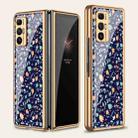 For Xiaomi Mi Mix Fold GKK Floral Pattern Electroplating Painted Glass Case(Floral 03) - 1