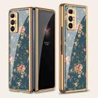 For Xiaomi Mi Mix Fold GKK Floral Pattern Electroplating Painted Glass Case(Floral 04) - 1