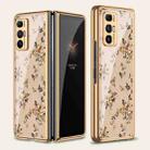 For Xiaomi Mi Mix Fold GKK Floral Pattern Electroplating Painted Glass Case(Floral 05) - 1