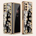 For Xiaomi Mi Mix Fold GKK Floral Pattern Electroplating Painted Glass Case(Floral 07) - 1