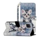 For Samsung Galaxy A22 4G 3D Pattern Horizontal Flip PU Leather Case with Holder & Card Slots & Wallet(Cat) - 1