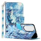 For Huawei P50 Pro 3D Pattern Horizontal Flip PU Leather Case with Holder & Card Slots & Wallet(Snow Wolf) - 1