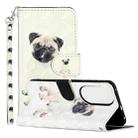 For Huawei P50 Pro 3D Pattern Horizontal Flip PU Leather Case with Holder & Card Slots & Wallet(Pug) - 1