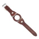 Leather Watch Band For Apple Watch Series 7 41mm / 6 & SE & 5 & 4 40mm / 3 & 2 & 1 38mm(Dark Brown) - 1