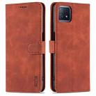 For OPPO A72 5G / A52 5G AZNS Skin Feel Calf Texture Horizontal Flip Leather Case with Card Slots & Holder & Wallet(Brown) - 1