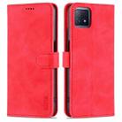 For OPPO A72 5G / A52 5G AZNS Skin Feel Calf Texture Horizontal Flip Leather Case with Card Slots & Holder & Wallet(Red) - 1
