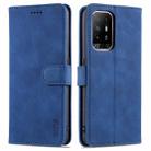 For OPPO A94 5G / A95 5G / Reno5Z 5G / F19 Pro+ AZNS Skin Feel Calf Texture Horizontal Flip Leather Case with Card Slots & Holder & Wallet(Blue) - 1