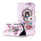 For Samsung Galaxy A22 5G Oil Embossed Pattern Horizontal Flip PU Leather Case with Holder & Card Slots & Wallet & Lanyard(Owl Wind Chimes) - 1