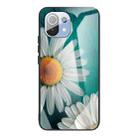 For Xiaomi Mi 11 Colorful Painted Glass Shockproof Protective Case(Chamomile) - 1
