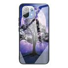 For Xiaomi Mi 11 Colorful Painted Glass Shockproof Protective Case(Tree) - 1