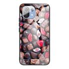 For Xiaomi Mi 11 Colorful Painted Glass Shockproof Protective Case(Chocolate) - 1