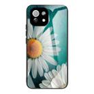 For Xiaomi Mi 11 Lite Colorful Painted Glass Shockproof Protective Case(Chamomile) - 1