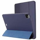 For iPad Pro 11 2022 / 2021 / 2020 TPU Horizontal Flip Leather Tablet Case with Three-folding Holder(Blue) - 1