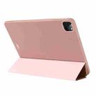 For iPad Pro 11 2022 / 2021 / 2020 TPU Horizontal Flip Leather Tablet Case with Three-folding Holder(Rose Gold) - 4