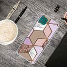 For Samsung Galaxy A22 5G Abstract Marble Pattern Protective Case(Rhombus Orange Purple) - 1