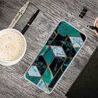 For Samsung Galaxy A22 5G Abstract Marble Pattern Protective Case(Rhombus Dark Green) - 1