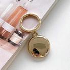 Electroplating TPU Soft Protective Case for AirTag, with Key Ring(Light Gold) - 1