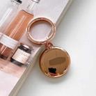 Electroplating TPU Soft Protective Case for AirTag, with Key Ring(Rose Gold) - 1