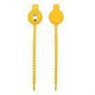 Drawstring Type Luminous Silicone Protective Case for AirTag(Yellow) - 1