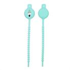 Drawstring Type Luminous Silicone Protective Case for AirTag(Mint Green) - 1