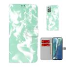 For Samsung Galaxy Note20 Cloud Fog Pattern Horizontal Flip Leather Case with Holder & Card Slot & Wallet(Mint Green) - 1