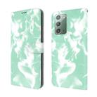 For Samsung Galaxy Note20 Cloud Fog Pattern Horizontal Flip Leather Case with Holder & Card Slot & Wallet(Mint Green) - 2