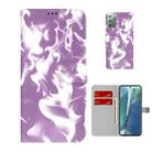 For Samsung Galaxy Note20 Cloud Fog Pattern Horizontal Flip Leather Case with Holder & Card Slot & Wallet(Purple) - 1