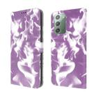 For Samsung Galaxy Note20 Cloud Fog Pattern Horizontal Flip Leather Case with Holder & Card Slot & Wallet(Purple) - 2
