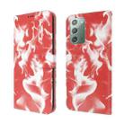 For Samsung Galaxy Note20 Cloud Fog Pattern Horizontal Flip Leather Case with Holder & Card Slot & Wallet(Red) - 2