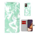 For Samsung Galaxy Note20 Ultra Cloud Fog Pattern Horizontal Flip Leather Case with Holder & Card Slot & Wallet(Mint Green) - 1