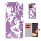 For Samsung Galaxy Note20 Ultra Cloud Fog Pattern Horizontal Flip Leather Case with Holder & Card Slot & Wallet(Purple) - 1