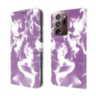 For Samsung Galaxy Note20 Ultra Cloud Fog Pattern Horizontal Flip Leather Case with Holder & Card Slot & Wallet(Purple) - 2