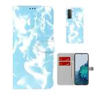 For Samsung Galaxy S21 5G Cloud Fog Pattern Horizontal Flip Leather Case with Holder & Card Slot & Wallet(Sky Blue) - 1