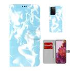 For Samsung Galaxy S21 Ultra 5G Cloud Fog Pattern Horizontal Flip Leather Case with Holder & Card Slot & Wallet(Sky Blue) - 1