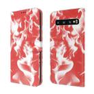 For Samsung Galaxy S10 Cloud Fog Pattern Horizontal Flip Leather Case with Holder & Card Slot & Wallet(Red) - 1