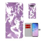 For Samsung Galaxy S10 Plus Cloud Fog Pattern Horizontal Flip Leather Case with Holder & Card Slot & Wallet(Purple) - 1