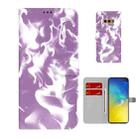 For Samsung Galaxy S10e Cloud Fog Pattern Horizontal Flip Leather Case with Holder & Card Slot & Wallet(Purple) - 1