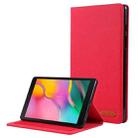 For Samsung Galaxy Tab A7 Lite 8.7 T220 / T225 Horizontal Flip TPU + Fabric PU Leather Protective Case with Name Card Clip(Red) - 1