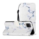 For Samsung Galaxy A22 4G Colored Drawing Marble Pattern Horizontal Flip PU Leather Case with Holder & Card Slots & Wallet(White Marble) - 1