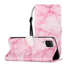 For Samsung Galaxy A22 4G Colored Drawing Marble Pattern Horizontal Flip PU Leather Case with Holder & Card Slots & Wallet(Pink Marble) - 1