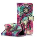 For Samsung Galaxy A22 5G Colored Drawing Marble Pattern Horizontal Flip PU Leather Case with Holder & Card Slots & Wallet(Butterfly Wind Chimes) - 1