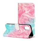 For Samsung Galaxy A32 4G Colored Drawing Marble Pattern Horizontal Flip PU Leather Case with Holder & Card Slots & Wallet(Pink Seawater) - 1